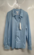 Load image into Gallery viewer, Calvin Klein Mens Blue Stretch Collared Long Sleeve Button-Up Shirt Sz XXL W/Tag
