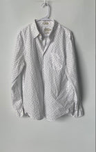 Load image into Gallery viewer, J.Crew Mens White Black Printed Collared Long Sleeve Button-Up Shirt Size Large
