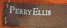 Load image into Gallery viewer, Perry Ellis Mens Brown Diamond Print Sleeveless Knitted Sweater Vest Size L

