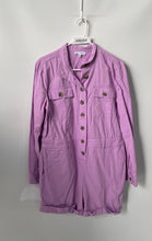 Load image into Gallery viewer, Express x Rocky Barnes Womens Purple Long Sleeve One-Piece Romper Size Medium
