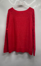 Load image into Gallery viewer, Loft Womens Red Cable Knit Round Neck Long Sleeve Pullover Sweater Size 20/22
