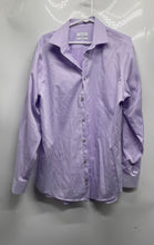 Load image into Gallery viewer, Calvin Klein Mens Light Purple Regular Fit Non-Iron Dress Shirt Sz L 16.5 34/35
