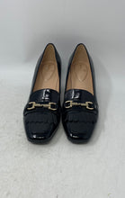 Load image into Gallery viewer, Bandolino Womens Landrys Black Leather Square Toe Block Pump Heels Size 7M
