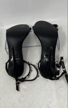 Load image into Gallery viewer, Steve Madden Womens Bradshaw Black Gold-Tone High Heel Ankle Strap Sandals Sz 7M
