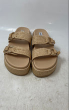 Load image into Gallery viewer, Steve Madden Womens Bigmona Beige Raffia Slip-On Open Toe Slide Sandals Size 10

