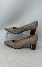Load image into Gallery viewer, Calvin Klein Womens Natalia Beige Gray Slip-On Block Pump Heels Size 9M
