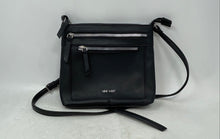 Load image into Gallery viewer, Nine West Womens Black Inner Pocket Adjustable Strap Zipper Crossbody Handbag

