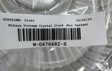 Load image into Gallery viewer, Vintage Mikasa Diamond Fire Collectible Crystal Mantel Clock Not Tested
