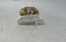 Load image into Gallery viewer, Royal Adderley Multicolor Bone China Wheelbarrow With Flowers Figurine
