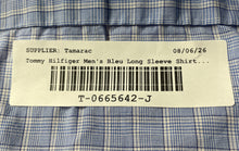 Load image into Gallery viewer, Tommy Hilfiger Mens Blue Plaid Print Long Sleeve Collared Dress Shirt Size L
