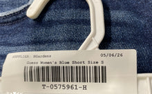 Load image into Gallery viewer, Guess Womens Blue Denim Dark Wash Frayed Hem Cut-Off Shorts Size Small

