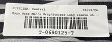 Load image into Gallery viewer, Hugo Boss Mens Black &amp; Gray Striped Print Regular Fit Button-Up Shirt Size 2XL
