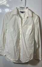 Load image into Gallery viewer, Armani Exchange Womens White Long Sleeve Collared Button-Up Shirt Size XXS
