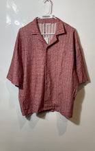 Load image into Gallery viewer, Zara Mens Red Striped Printed Cotton Camp Collar Button-Up Shirt Size S With Tag
