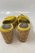 Load image into Gallery viewer, Franco Sarto Womens Yellow Leather Wedge Heel Platform Sandals Size 7.5M
