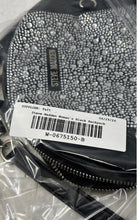 Load image into Gallery viewer, Steve Madden Womens Black Rhinestone Faux Leather Chain Strap Zipper Backpack
