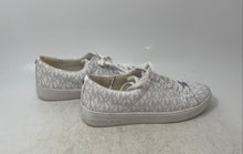 Load image into Gallery viewer, Michael Kors Womens Keaton White Gray Monogram Lace-Up Sneaker Shoes Size 6.5 M
