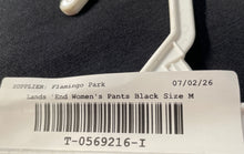 Load image into Gallery viewer, Lands' End Womens Black Flat Front Straight Leg Drawstring Sweatpants Size M
