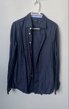 Load image into Gallery viewer, Nautica Mens Blue Long Sleeve Spread Collar Active Fit Button-Up Shirt Size 16
