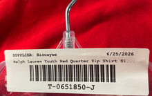 Load image into Gallery viewer, Polo Ralph Lauren Boys Red Long Sleeve Quarter-Zip Pullover Sweater Size L 14-16
