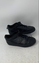 Load image into Gallery viewer, Nike Boys Court Borough Low 2 BQ5451-001 Black Leather Sneakers Shoes Size 2Y
