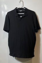 Load image into Gallery viewer, Calvin Klein Mens Black Cotton Short Sleeve Collared Button Polo Shirt Size M
