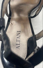 Load image into Gallery viewer, Alfani Womens Black Leather Stiletto Heel Ankle Strap Sandals Size 8.5
