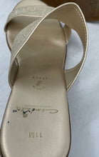Load image into Gallery viewer, Comtesa Italian Shoemakers Womens Gold-Tone Wedge Heel Slide Sandals Size 11M
