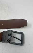 Load image into Gallery viewer, Timberland Mens Black Leather Gunmetal-Tone Reversible Swivel Buckle Dress Belt
