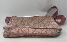 Load image into Gallery viewer, Authentic Tous Womens Pink Monogram Print Adjustable Strap Crossbody Bag Stained
