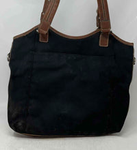 Load image into Gallery viewer, Chaps Womens Black Brown Inner Pocket Double Handles Clip Lock Shoulder Handbag
