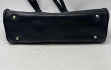 Load image into Gallery viewer, Franklin Covey Womens Black Leather Double Handle Tote Bag &amp; Coin Wallet w/ Tags
