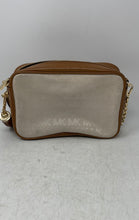 Load image into Gallery viewer, Michael Kors Womens Brown Beige Monogram Print Adjustable Strap Crossbody Bag
