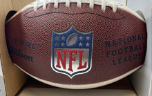 Load image into Gallery viewer, Wilson Brown White Mini NFL Autograph Football Ball With Tags
