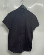 Load image into Gallery viewer, Guess Mens Black Floral Slim Fit Short Sleeve Collared Button-Up Shirt Size L
