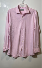 Load image into Gallery viewer, Perry Ellis Portfolio Mens Pink Slim Fit Long Sleeve Dress Shirt Size 16 32/33
