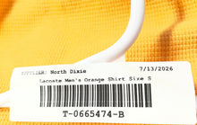 Load image into Gallery viewer, Lacoste Mens Orange Waffle-Knit Long Sleeve Crew Neck Sleep Shirt Size Small
