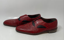 Load image into Gallery viewer, Stacy Adams Mens Ricoletti Red Black Oxford Dress Shoes Size 10.5M No Laces
