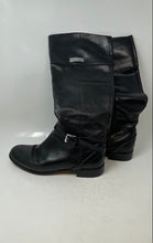 Load image into Gallery viewer, Coach Womens Micha Black Leather Round Toe Side Zip Knee High Riding Boots Sz 8B
