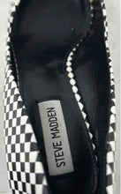 Load image into Gallery viewer, Steve Madden Womens Vala Black White Slip-On Stiletto Pump Heels Size 8.5

