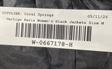 Load image into Gallery viewer, Vertigo Paris Womens Black Long Sleeve Cropped Jacket Size Medium
