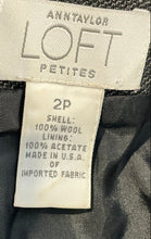 Load image into Gallery viewer, Ann Taylor Loft Womens Black Wool Back Slit Straight &amp; Pencil Skirt Size 2P
