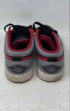 Load image into Gallery viewer, Nike Mens Air Jordan 1 Low Gray Black Red Leather Lace-Up Sneakers Shoes Size 9
