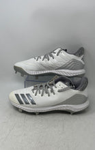 Load image into Gallery viewer, Adidas Mens Icon Bounce CG5252 White Silver-Tone Baseball Cleats Size 13.5
