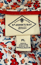 Load image into Gallery viewer, St. John’s Bay Womens Multicolor Floral Print Sleeveless Button-Up Shirt Size PL
