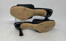 Load image into Gallery viewer, Michael Kors Womens Cara Black Faux Leather Open Toe Mule Heels Size 7.5M
