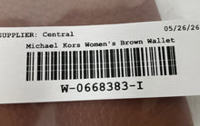 Load image into Gallery viewer, Michael Kors Womens Austin Brown Leather Continental Clutch Wallet
