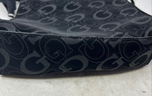 Load image into Gallery viewer, Guess Womens Black Monogram Print Top Handle Satchel Small Handbag w/ Strap
