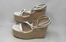 Load image into Gallery viewer, Aldo Womens Beige Open Toe Wedge Heel Platform Espadrille Sandals Size 9
