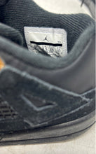 Load image into Gallery viewer, Nike Kids Air Jordan 4 Retro Black Round Toe Lace-Up Sneaker Shoes Size 9C
